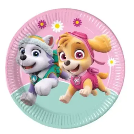 Paw Patrol Skye and Everest papirnati krožniki 8 kosov 23 cm FSC fotografija izdelka