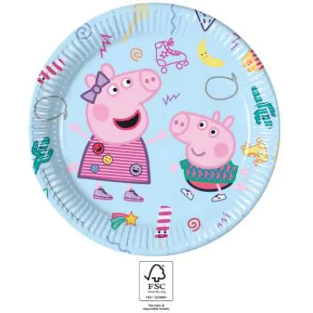 Peppa Pig Messy Play, Peppa Pig papirnati krožniki 8 kos 23 cm FSC fotografija izdelka