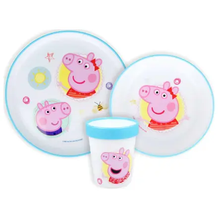 Peppa Pig Core Nedrseči jedilni set, Micro Plastic set fotografija izdelka