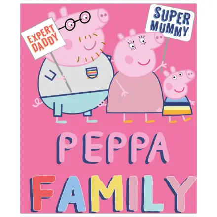 Peppa Pig Family Pink flis odeja fotografija izdelka