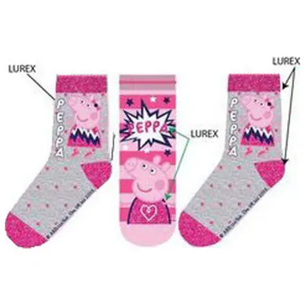 Peppa Pig Sive Otroške Nogavice 31/34 fotografija izdelka