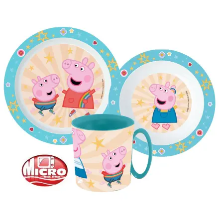 Peppa Pig Kindness jedilni set, mikro plastični set s skodelico 350 ml fotografija izdelka