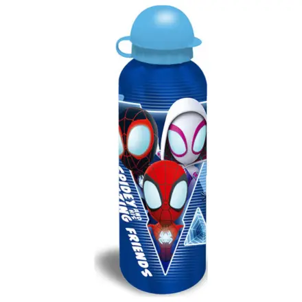 Spider-Man Blue Web Aluminum steklenica za vodo s pokrovčkom z ustnikom 500 ml fotografija izdelka