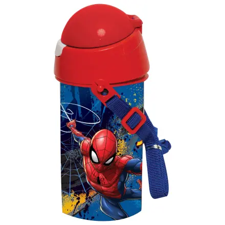 Spider-Man Dark plastična steklenica s slamico in vrvico 500 ml fotografija izdelka