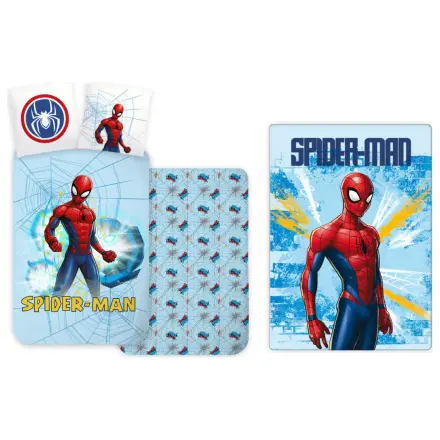Spider-Man svetlo moder komplet prevleke za odejo in flis odeje za otroke, predšolske otroke fotografija izdelka