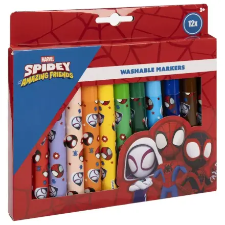 Spider-Man Spidey pralne flomastre za tekstil 12 kosov fotografija izdelka