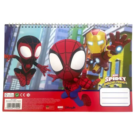 Spider-Man Spidey Web A/4 Spiralni skicirni blok 40 listov z nalepkami fotografija izdelka