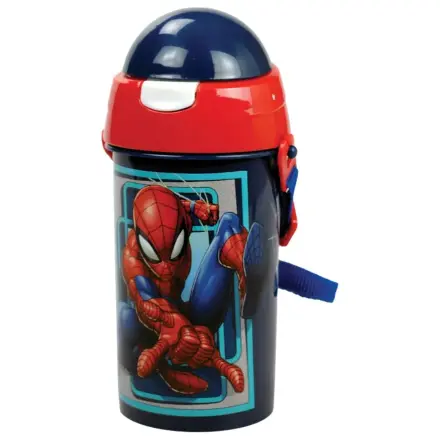 Spider-Man World plastična steklenica s slamico z obešalnikom 500 ml fotografija izdelka