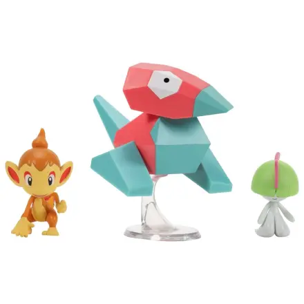 Pokémon Battle Figure Set Akcijske figurice Chimchar, Ralts & Porygon (3 kosi v pakiranju) fotografija izdelka
