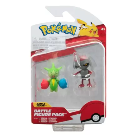 Pokémon Battle Figure Pack Mini figura paket 2-Pack Pawniard, Roselia 5 cm termékfotója