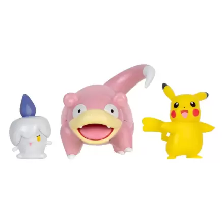 Pokémon Bojna Figura Set 3-Paket Pikachu (Ženska), Litwick, Slowpoke 5 cm fotografija izdelka