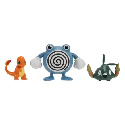 Pokémon First Partner Battle Figure Set Figurice - 3-Pack Charmander, Trubbish & Poliwhirl fotografija izdelka