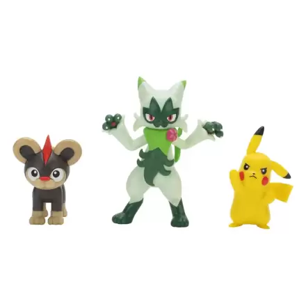 Pokémon First Partner Bojna Figura Set Figurice 3-Pack Litleo, Pikachu & Floragato fotografija izdelka