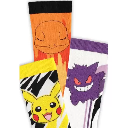 Pokémon Nogavice 3-Pack Pikachu, Charmander, Gengar 39-42 termékfotója