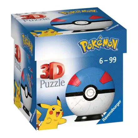 Pokémon 3D sestavljanka Pokéballs: Great Ball (55 kosov) termékfotója