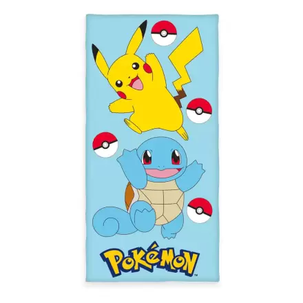 Pokemon Velour Pikachu & Squirtle brisača 75 x 150 cm termékfotója