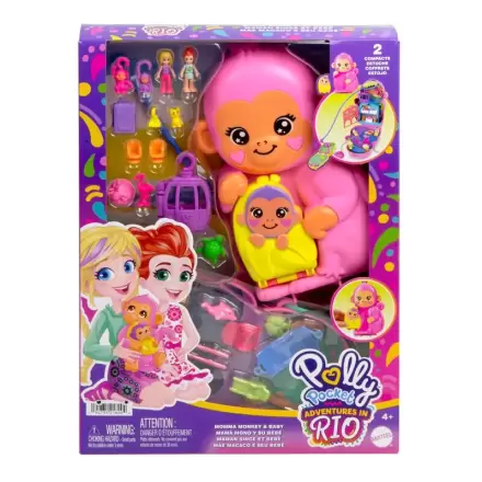 Polly Pocket Mama opica in dojenček torba set za igro fotografija izdelka