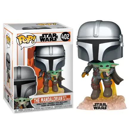 Star Wars The Mandalorian POP! TV Vinil Figura Mando Flying w/ Jet Pack 9 cm termékfotója