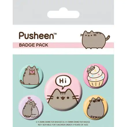 Pusheen gumbi s priponko 5-Pack Pusheen Says Hi termékfotója