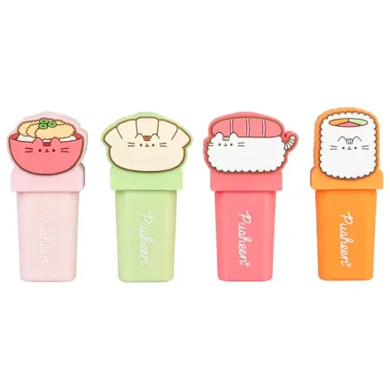 Pusheen Sushi Roll komplet 4 označevalcev z okrasnim pokrovčkom fotografija izdelka