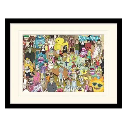 Rick and Morty Collector Print Uokvirjen plakat Total Rickall (bela podlaga) fotografija izdelka