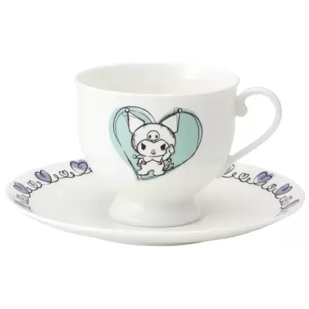 Sanrio Bone China skodelica in krožnik Set Kuromi fotografija izdelka