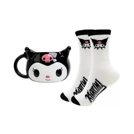 Sanrio 3D Skodelica in nogavice set Kuromi fotografija izdelka