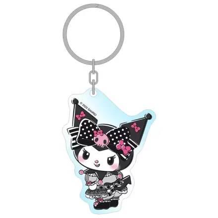 Sanrio Pink Black Party Series Akrilni obesek za ključe Kuromi 7 cm fotografija izdelka