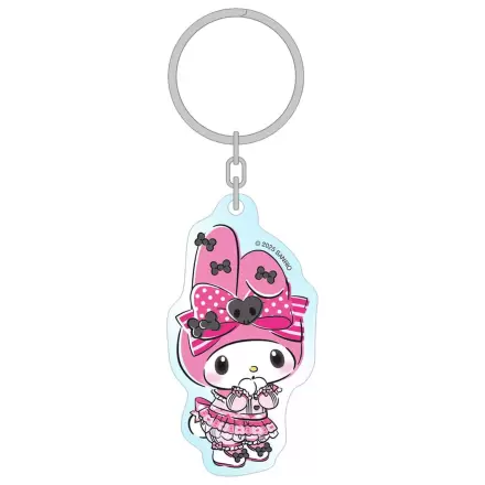 Sanrio Pink Black Party Series Akrilni obesek za ključe My Melody 7 cm fotografija izdelka