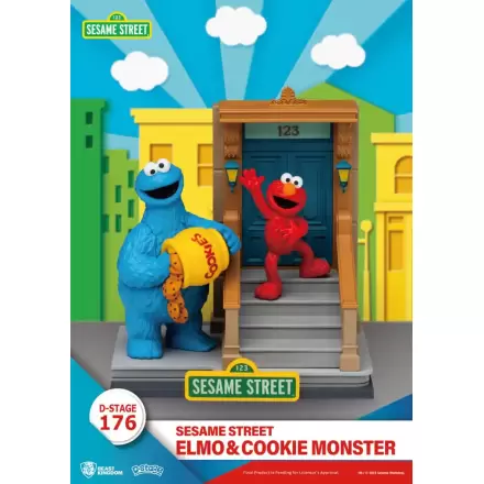 Sesame Street D-Stage PVC Kip Elmo & Cookie Monster 11 cm fotografija izdelka