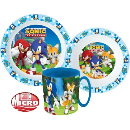 Jedilni set Sonic the Hedgehog, mikro plastični set fotografija izdelka