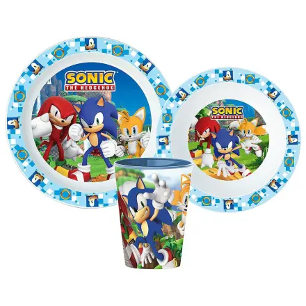 Sonic Adventure jedilni set, mikro plastični set, z 260 ml kozarcem fotografija izdelka