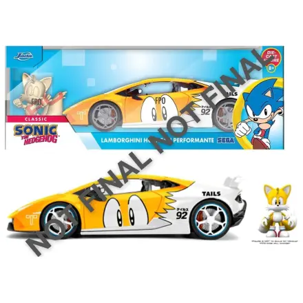 Sonic Diecast Vozilo 1:24 Tails Lamborghini Huracan 19 cm fotografija izdelka