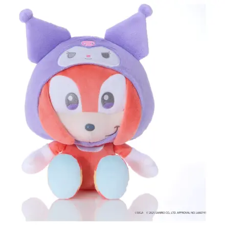 SONIC & FRIENDSX SANRIO Knuckles X Kuromi plišasta igrača 24cm fotografija izdelka
