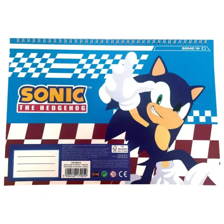 Sonic Speedy A/4 spiralna skicirka s 40 nalepkami fotografija izdelka