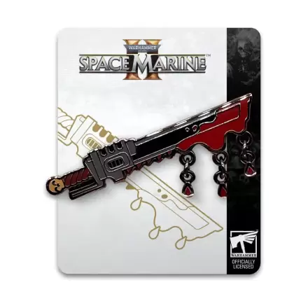 Space Marine 2 Značka s priponko verižna sablja 5 cm fotografija izdelka