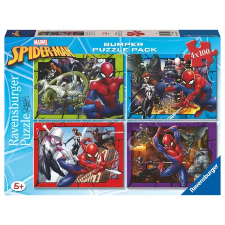 Marvel Spiderman sestavljanka 4 x 100 kosov fotografija izdelka
