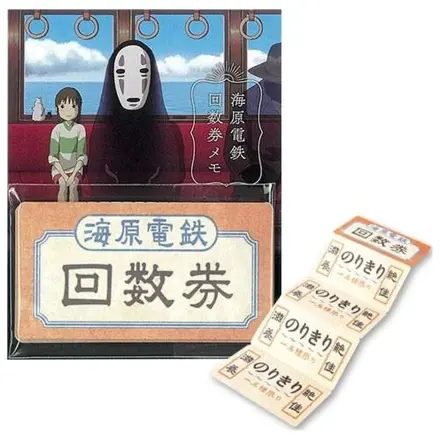 Spirited Away Mini Blok Beležk Vlakovna Vozovnica fotografija izdelka