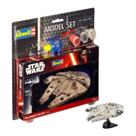 Star Wars model komplet 1/241 modelni set Millennium Falcon 10 cm termékfotója