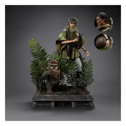 Star Wars Episode VI Umetniška Lestvica Kip 1/10 Leia in Wicket 21 cm fotografija izdelka