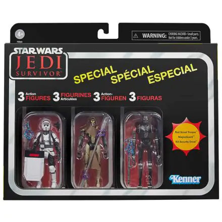 Star Wars Jedi: Survivor Vintage Collection Gaming Greats akcijske figure 3-delni komplet 2022 Posebnost 10 cm fotografija izdelka