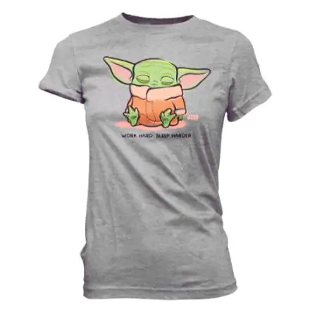 Star Wars Mandalorian Cute Yoda The Child Sleeping siva ženska majica kratkih rokavov fotografija izdelka