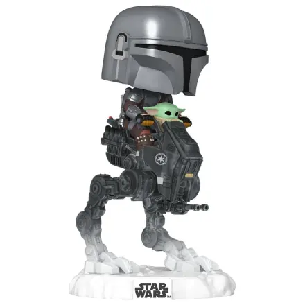 Star Wars: The Mandalorian and Grogu Funko POP! Rides Deluxe vinilna figura z nihajočo glavo The Mandalorian z Groguem v Imperial Remnant AT-RT fotografija izdelka