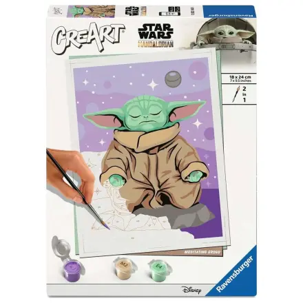 Star Wars: The Mandalorian CreArt Slikanje po številkah Meditating Grogu fotografija izdelka