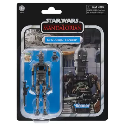 Star Wars The Mandalorian IG-12 Grogu & Anzellan figura 9,5 cm termékfotója