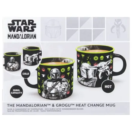 Star Wars: The Mandalorian skodelica, ki spreminja barvo Mandalorian in Grogu fotografija izdelka