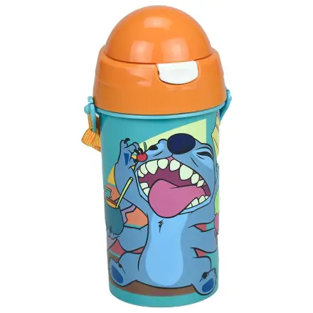 Stitch Cool plastična steklenička za vodo s slamico in obešalnikom 500 ml fotografija izdelka