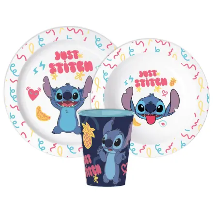 Stitch Samo jedilni servis, mikroplastični komplet s steklom fotografija izdelka