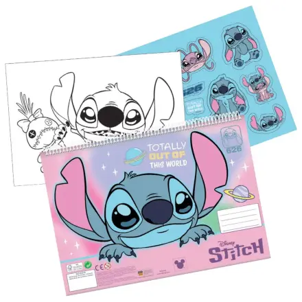 Stitch Universe A4 spiralni skicirni blok 40 listov z nalepkami fotografija izdelka