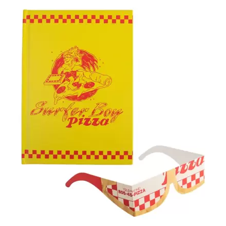 Stranger Things Zvezek Surfer Boy Pizza Trde platnice fotografija izdelka